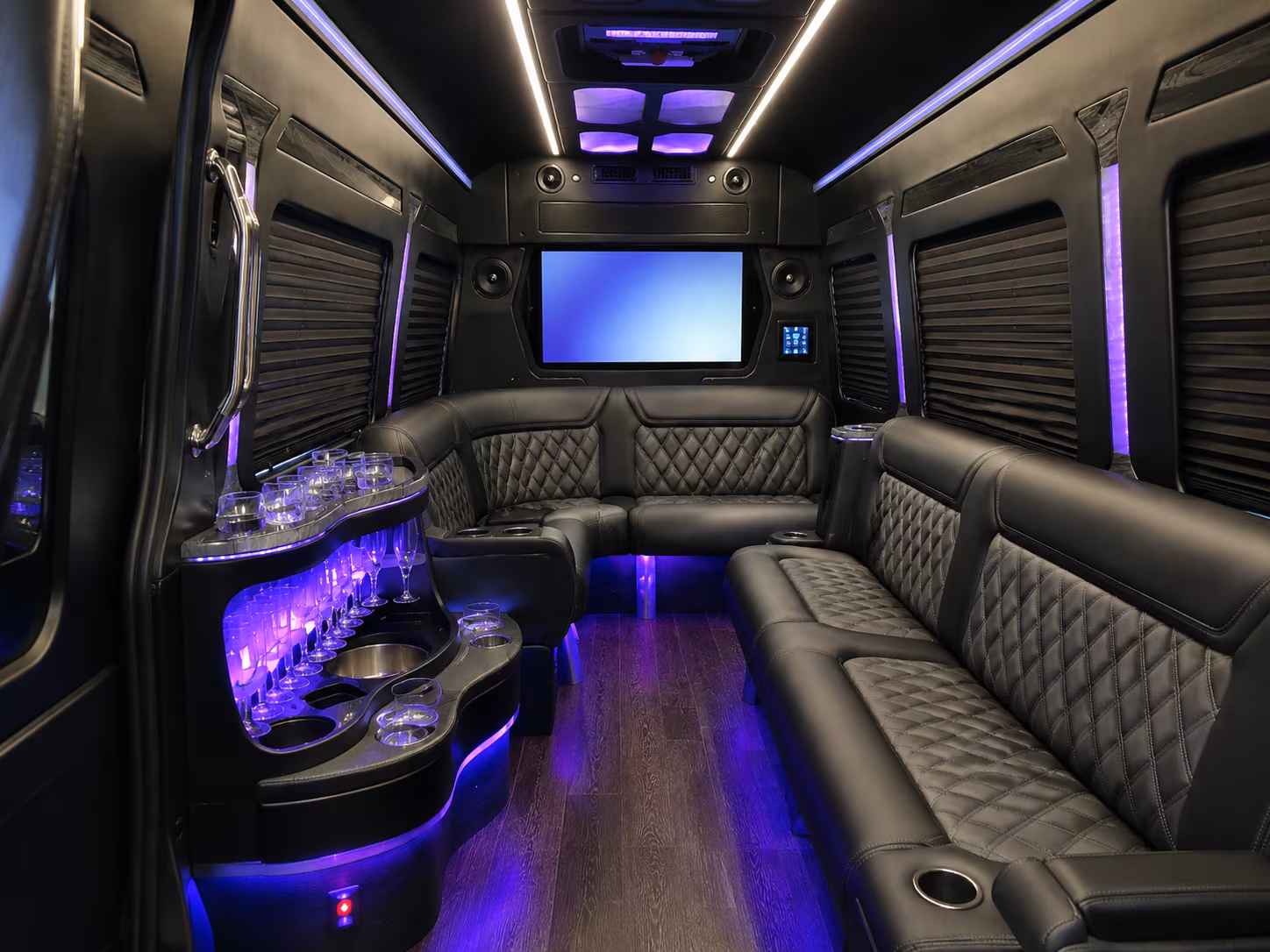 kyle 30 passenger party bus interior