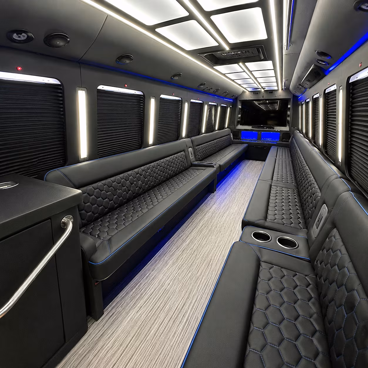 kyle party bus rental interior