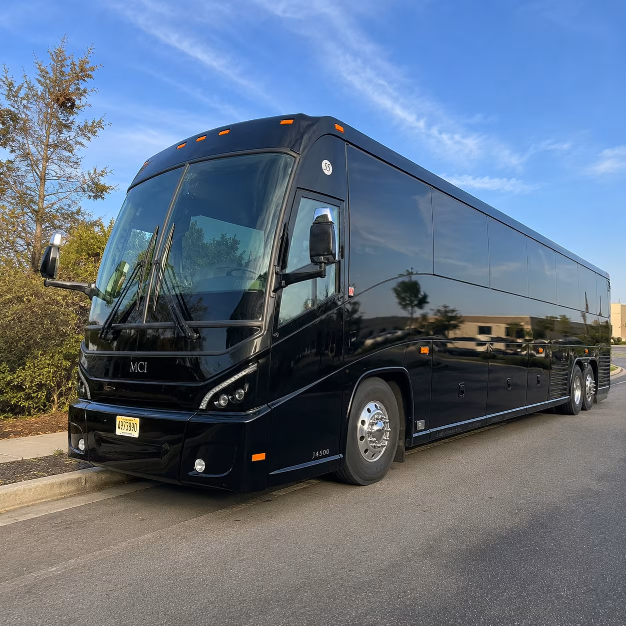 temple charter bus rental exterior
