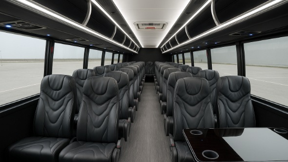 Interior of Charter Bus Company San Antonio's 30 Passenger Minibus in San Antonio