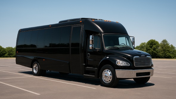 Exterior of Charter Bus Company New Braunfels's 35 Passenger Minibus in New Braunfels