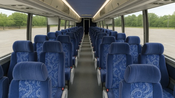 kyle 55 passenger charter bus inside